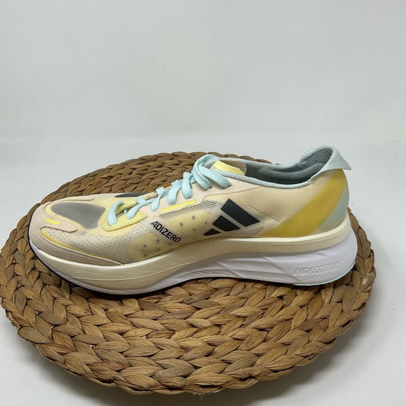 Adizero Boston 11 Running Shoe Ecru Tint Night Met Size 9 - Picture 2 of 10